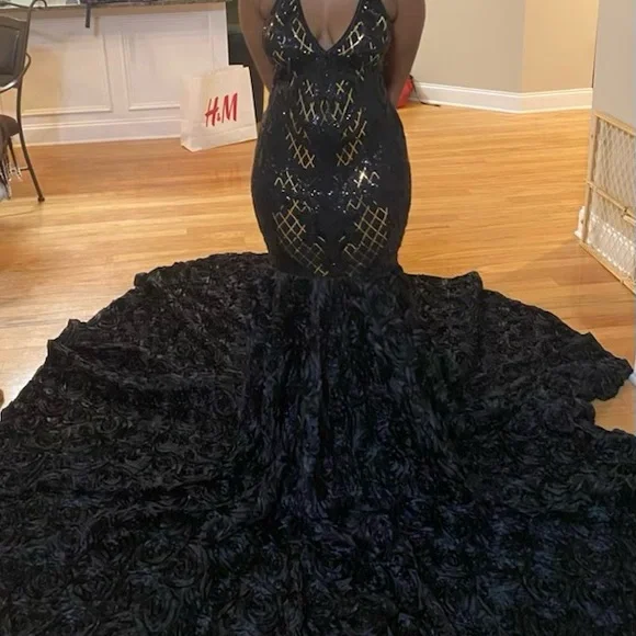 Ken White Collection | Dresses | Black And Gold Prom Dress | Poshmark